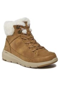 skechers - Skechers Botki Glacial Ultra Cozyly 144178/CSNT Brązowy. Kolor: brązowy. Materiał: materiał #6