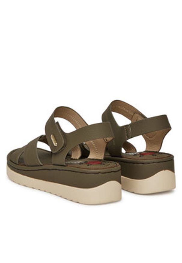 Go Soft Sandały LA319111-L5 Khaki. Kolor: brązowy. Materiał: materiał, syntetyk