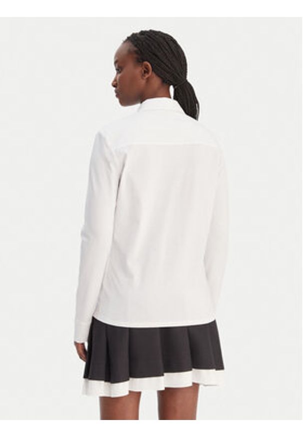 Karl Lagerfeld - KARL LAGERFELD Koszula B1W17078 Biały Regular Fit. Typ kołnierza: dekolt w karo. Kolor: biały. Materiał: bawełna