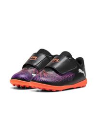 Puma - Dziecięce buty piłkarskie FUTURE 8 PLAY TT V PUMA Black White Glowing Red. Zapięcie: rzepy. Kolor: biały, czerwony, wielokolorowy, czarny. Materiał: syntetyk. Szerokość cholewki: normalna. Sport: piłka nożna