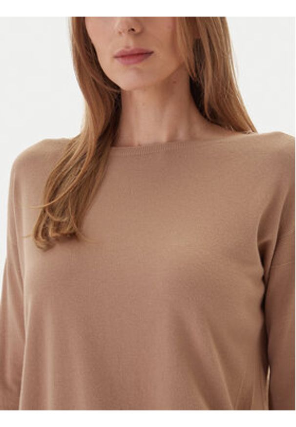 Kontatto Sweter 3M0800C Beżowy Regular Fit. Kolor: beżowy. Materiał: syntetyk