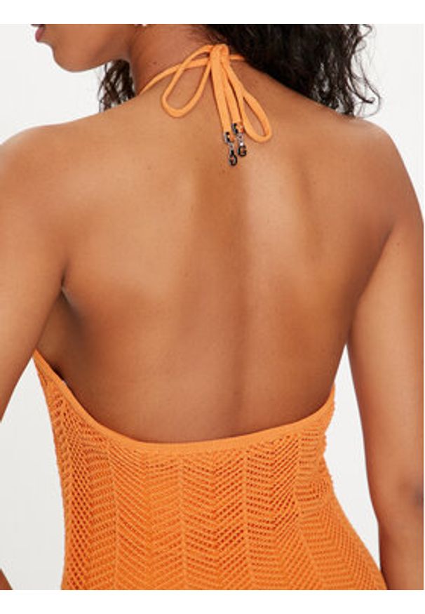 Guess Sukienka codzienna Sophie W4GK24 Z3E60 Pomarańczowy Slim Fit. Okazja: na co dzień. Kolor: pomarańczowy. Materiał: bawełna, syntetyk. Typ sukienki: proste. Styl: casual