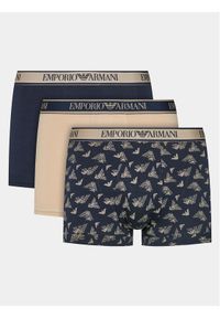 Komplet 3 par bokserek Emporio Armani Underwear. Kolor: beżowy