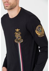Aeronautica Militare - AERONAUTICA MILITARE Czarny męski longsleeve bawełniany, Rozmiar L. Kolor: czarny. Materiał: bawełna. Długość rękawa: długi rękaw #3