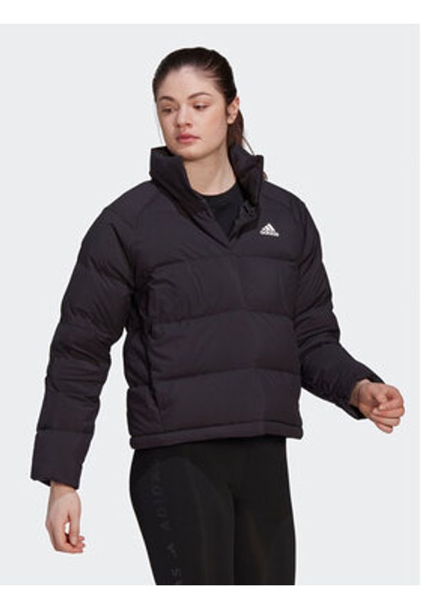 Adidas - adidas Kurtka puchowa Helionic Relaxed Down HG8696 Czarny Loose Fit. Kolor: czarny. Materiał: syntetyk