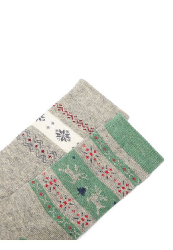 Gino Rossi - GINO ROSSI Skarpety długie CEO_BR_GR_004_W_AW25 (2 PACK) Szary. Kolor: szary. Materiał: poliester