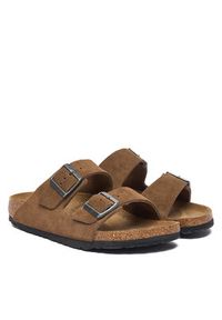 Birkenstock Klapki Arizona 1032717 Beżowy ciemny. Kolor: beżowy. Materiał: zamsz, skóra #6
