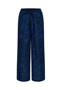Triumph Spodnie materiałowe Beach MyWear 10222189 Granatowy Wide Leg. Kolor: niebieski. Materiał: wiskoza #4