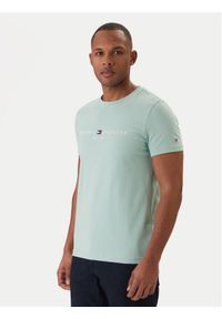 TOMMY HILFIGER - Tommy Hilfiger T-Shirt Logo MW0MW11797 Zielony Regular Fit. Kolor: zielony. Materiał: bawełna #1