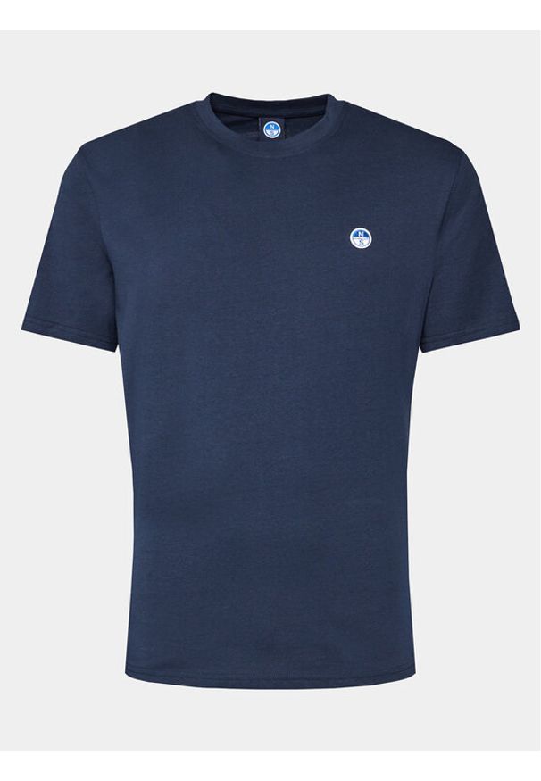 North Sails T-Shirt Bollo 692970 Granatowy Regular Fit. Kolor: niebieski. Materiał: bawełna