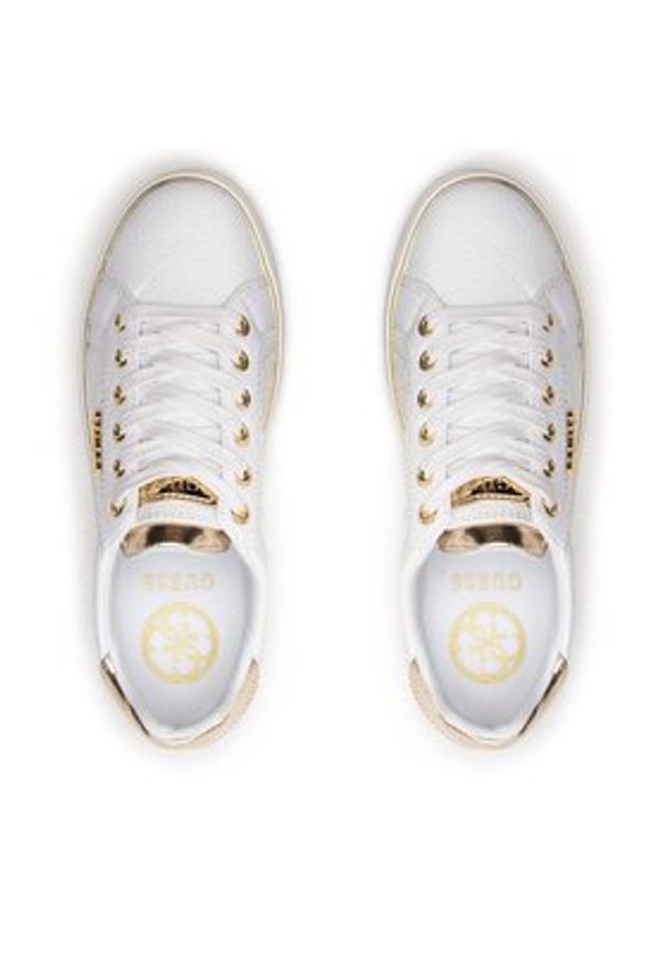 Guess Sneakersy FL5BEK FAL12 Biały. Kolor: biały. Materiał: skóra