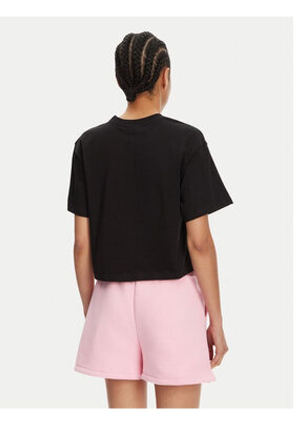Hunter T-Shirt Leona HARW0070251 Czarny Boxy Fit. Kolor: czarny. Materiał: bawełna