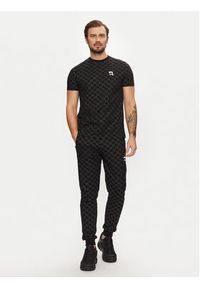 Karl Lagerfeld - KARL LAGERFELD T-Shirt 755096 551251 Czarny Regular Fit. Typ kołnierza: dekolt w karo. Kolor: czarny. Materiał: bawełna #5