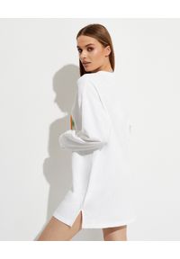 Kenzo - KENZO - Biała sukienka z nadrukiem. Kolor: biały. Materiał: bawełna. Długość rękawa: długi rękaw. Wzór: nadruk. Długość: mini #3