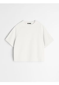 Sinsay - Koszulka z krótkim rękawem - kremowy. Kolor: kremowy. Długość rękawa: krótki rękaw. Długość: krótkie #1