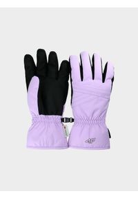 4f - 4F Rękawice narciarskie Thinsulate damskie - fioletowe XL. Kolor: fioletowy. Materiał: dzianina, syntetyk, materiał, tkanina. Technologia: Thinsulate. Sezon: zima. Sport: narciarstwo #1