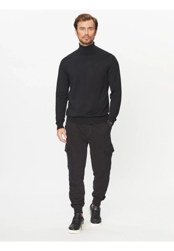 Lee - LEE HIGH NECK KNIT MĘSKA SWETER CIEPŁY ELEGANCKI BLACK 112341698 L83C011656. Styl: elegancki