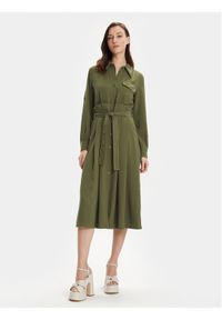 MAX&Co. Sukienka koszulowa Armilla 2416221032200 Zielony Regular Fit. Kolor: zielony. Materiał: wiskoza. Typ sukienki: koszulowe