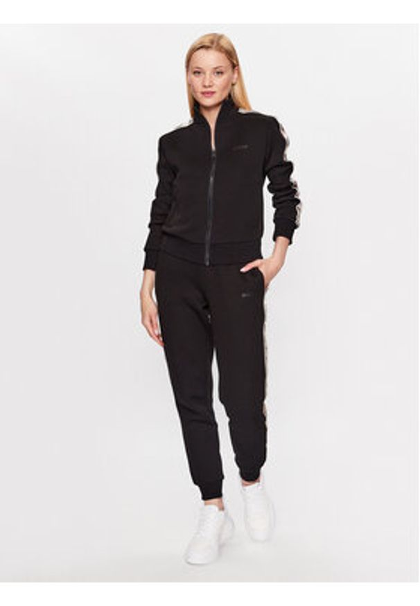 Guess Bluza V2YQ16 KB3P2 Czarny Regular Fit. Kolor: czarny. Materiał: syntetyk, bawełna