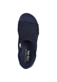 skechers - Sandały Skechers Summits - Sweetly Ev, Kobiety. Kolor: niebieski. Materiał: materiał