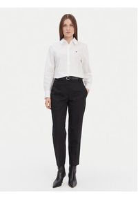 TOMMY HILFIGER - Tommy Hilfiger Chinosy WW0WW40504 Czarny Straight Fit. Kolor: czarny. Materiał: bawełna #4