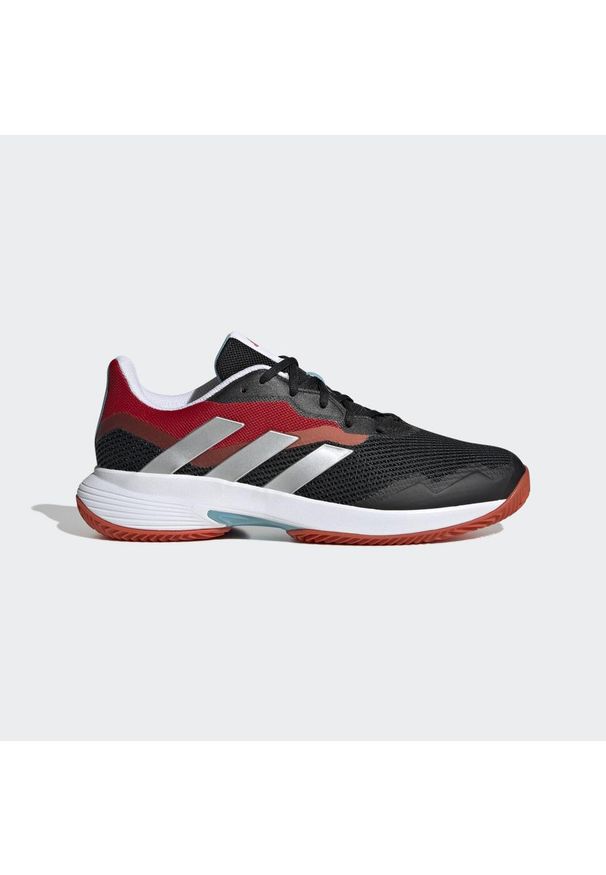 Adidas - CourtJam Control Clay Tennis Shoes. Kolor: czarny, biały, czerwony, wielokolorowy. Materiał: materiał. Sport: tenis