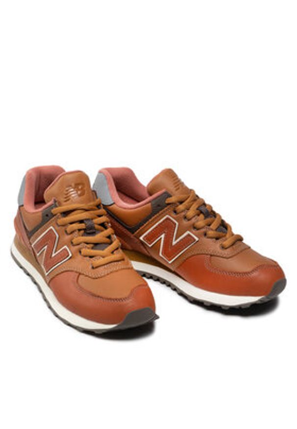New Balance Sneakersy ML574OMA Brązowy. Kolor: brązowy. Materiał: skóra. Model: New Balance 574