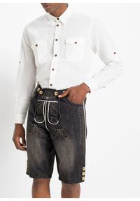 bonprix - Bermudy dżinsowe w ludowym stylu. Kolor: czarny #2