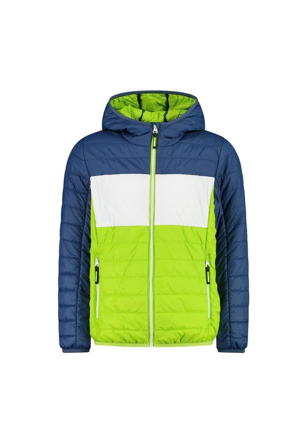 Kurtka z kapturem dla dziecka CMP. Typ kołnierza: kaptur. Kolor: niebieski, wielokolorowy, zielony. Materiał: softshell. Styl: sportowy