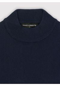 Pako Lorente - PAKO LORENTE – Granatowy półgolf męski. Kolor: żółty, biały, niebieski. Materiał: wiskoza, poliamid. Wzór: ze splotem, gładki #6