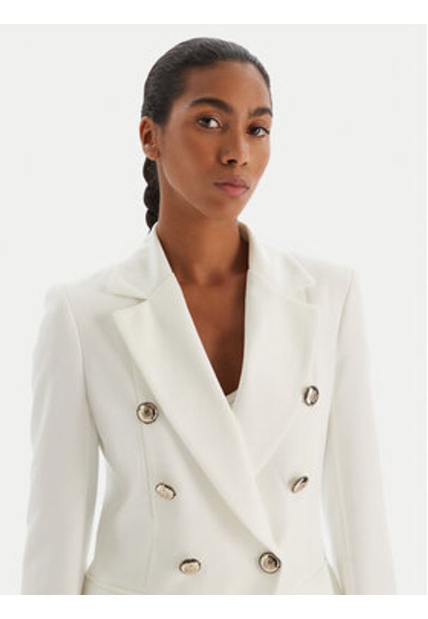 Maryley Marynarka 25IB139/43BC Biały Regular Fit. Kolor: biały. Materiał: syntetyk