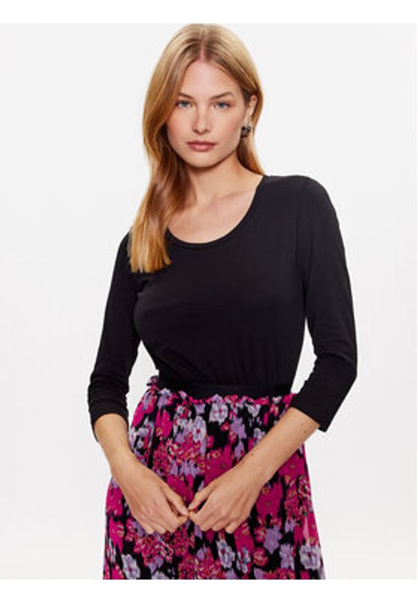 Liu Jo Sukienka codzienna WF3060 J7821 Czarny Regular Fit. Okazja: na co dzień. Kolor: czarny. Materiał: syntetyk. Typ sukienki: proste. Styl: casual