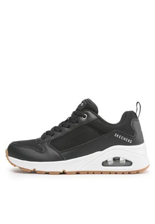 skechers - Skechers Sneakersy Uno Inside Matters 155005/BKW Czarny. Kolor: czarny. Materiał: materiał