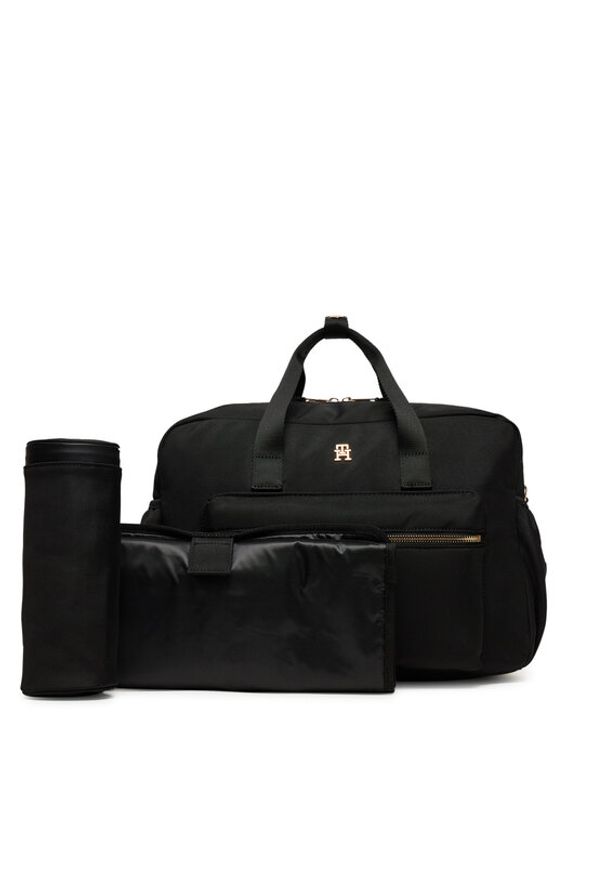 TOMMY HILFIGER - Tommy Hilfiger Torba Th Essential Changing Bag AU0AU01997 Czarny. Kolor: czarny. Materiał: materiał
