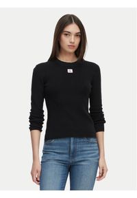 Calvin Klein Jeans Sweter LV047G309G Czarny Regular Fit. Kolor: czarny. Materiał: bawełna #1