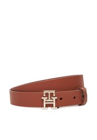 TOMMY HILFIGER - Pasek Damski Tommy Hilfiger. Kolor: brązowy