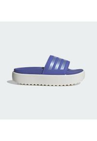 Adidas - adilette Platform Slides. Kolor: biały, wielokolorowy, niebieski. Obcas: na platformie