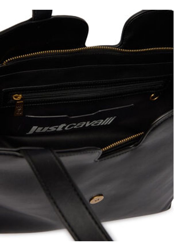 Just Cavalli Torebka 80RA4BA4 ZSA89 Czarny. Kolor: czarny. Materiał: skórzane