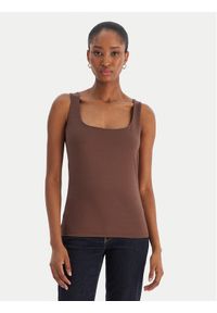 Vero Moda Top Million 10305800 Brązowy Regular Fit. Kolor: brązowy. Materiał: syntetyk #1