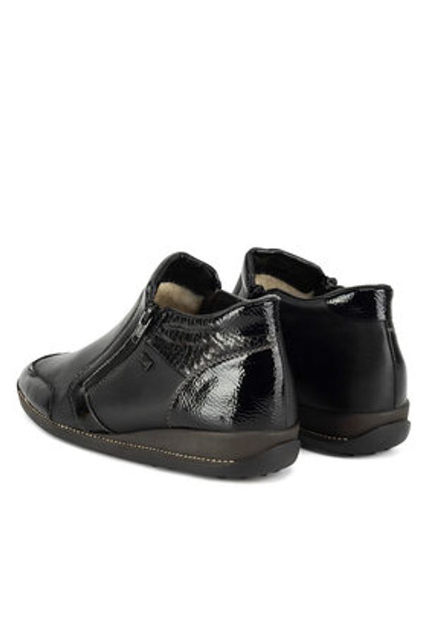 Rieker Botki 44278-00 Czarny. Kolor: czarny. Materiał: skóra