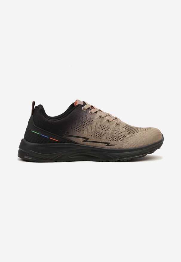 Born2be - Ciemnobeżowe Buty Sportowe Sneakersy z Perforacją Ziraline. Okazja: na co dzień. Kolor: beżowy. Szerokość cholewki: normalna