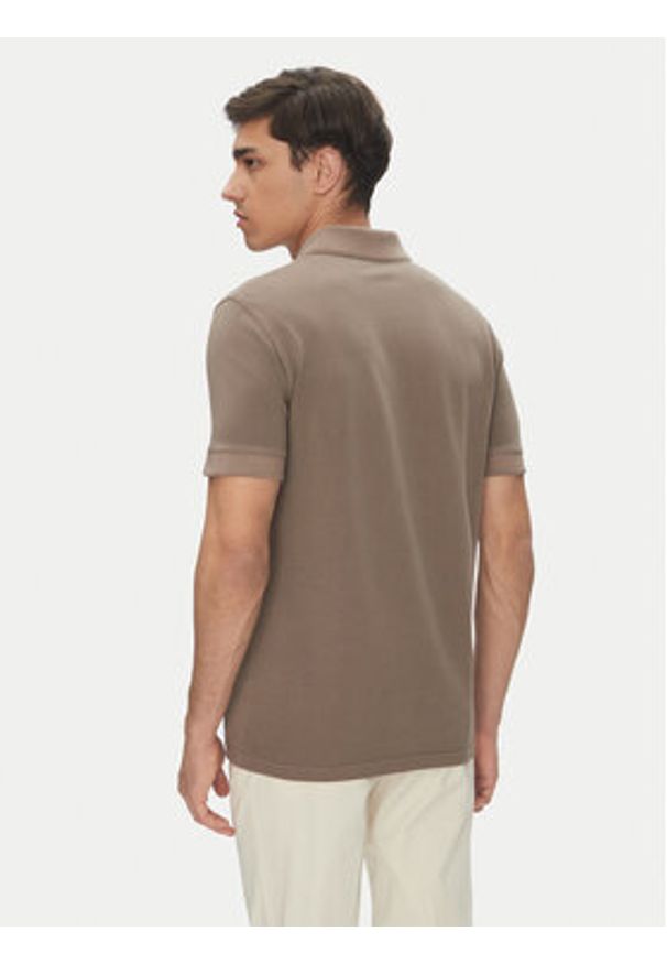 BOSS Polo Prime 50507813 Brązowy Regular Fit. Typ kołnierza: polo. Kolor: brązowy. Materiał: bawełna