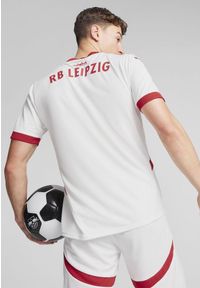 Puma - Męska koszulka domowa RB Leipzig 24/25 PUMA White For All Time Red. Kolor: biały, czerwony, wielokolorowy