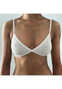 Intica - Prążkowany biustonosz bezszwowy na co dzień Jonelle. Kolor: biały. Materiał: prążkowany #6