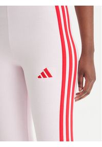 Adidas - adidas Legginsy Essentials 3-Stripes KC5180 Różowy Slim Fit. Kolor: różowy. Materiał: bawełna #6