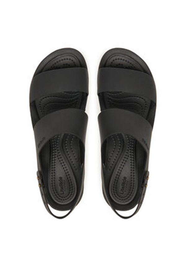 Crocs Sandały Brooklyn Cork Low Wedge 211144 Czarny. Kolor: czarny