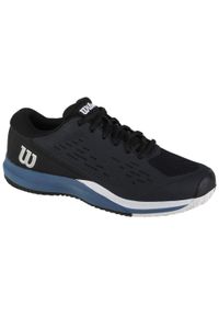 Buty do tenisa męskie Wilson Rush Pro Ace. Zapięcie: sznurówki. Kolor: czarny. Materiał: guma, materiał, syntetyk, tkanina. Szerokość cholewki: normalna. Sport: tenis