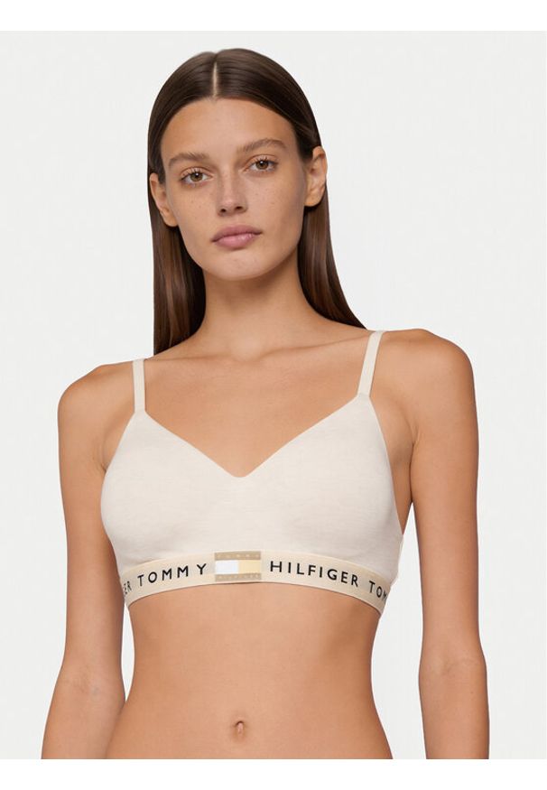 TOMMY HILFIGER - Tommy Hilfiger Biustonosz braletka UW0UW05715 Beżowy. Kolor: beżowy. Materiał: bawełna
