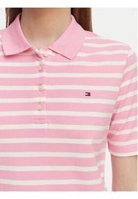 TOMMY HILFIGER - Tommy Hilfiger Polo 1985 WW0WW43224 Różowy jasny Regular Fit. Typ kołnierza: polo. Kolor: różowy. Materiał: bawełna #4