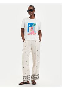 Vero Moda T-Shirt Salli Mette 10344804 Biały Regular Fit. Kolor: biały. Materiał: bawełna #7